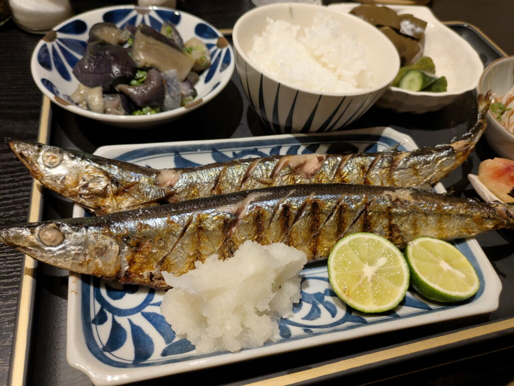 秋刀魚と古古古米