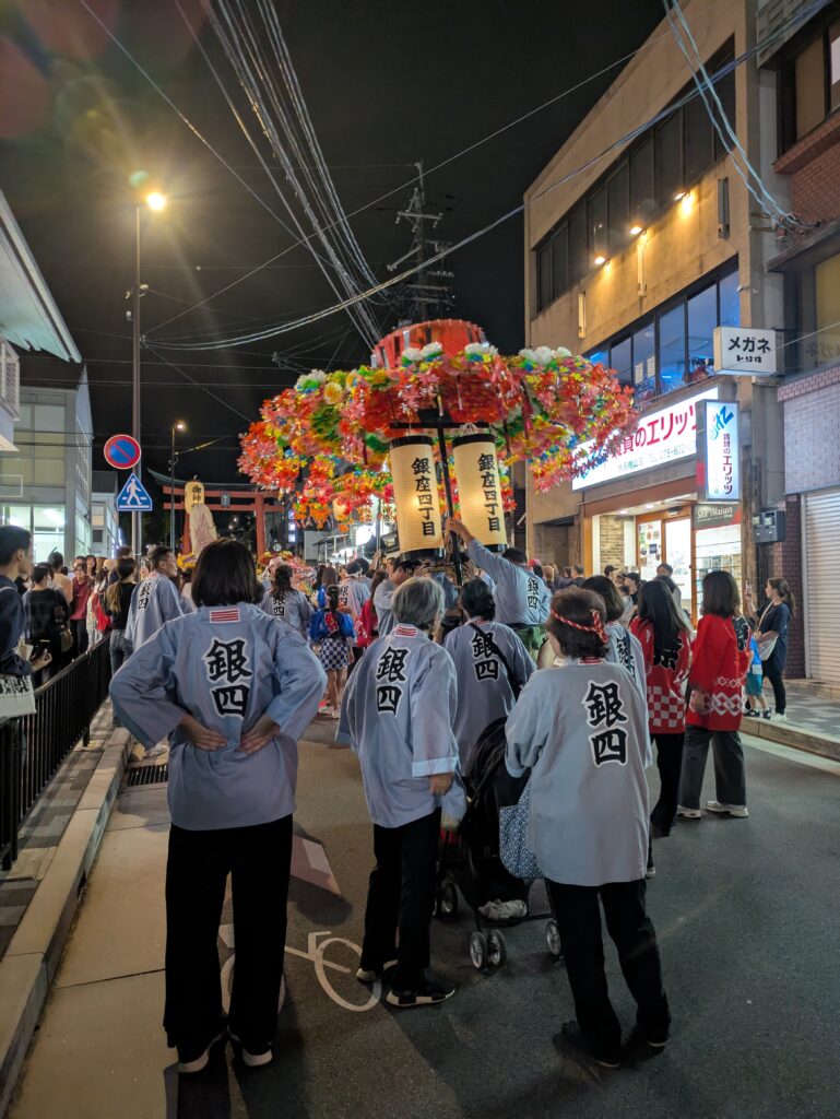 御香宮神社花傘行列銀座四丁目